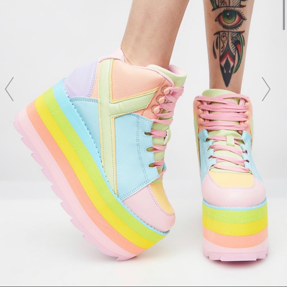 YRU PASTEL RAINBOW PLATFORM QOZMO SNEAKERS